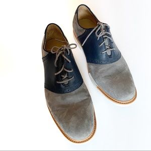 Cole Haan Grand OS Oxfords Grey Blue Suede